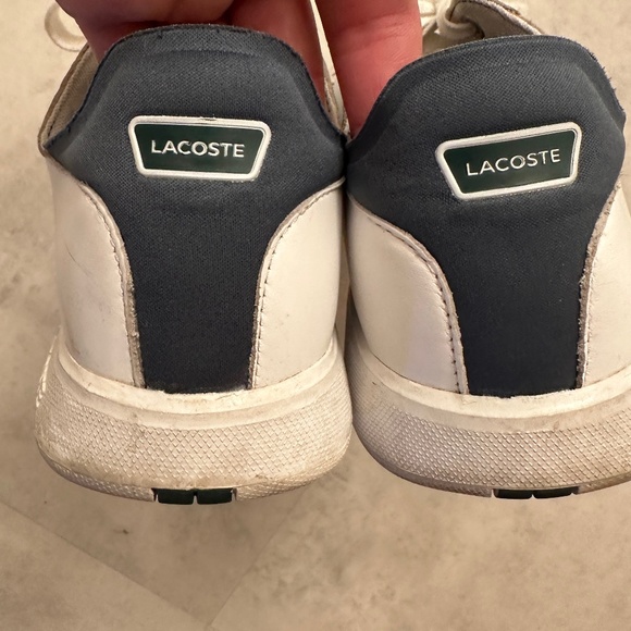 Men's Lacoste Novas Ct 118 tennis shoe size US 10 White w/ green stripe & tongue - Picture 8 of 10